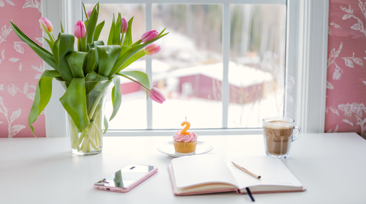Blog post with tulips