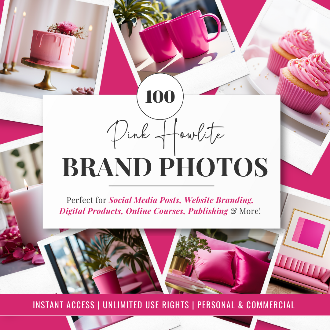 Pink Howlite | Brand Photos | Stock Images | Social Media Graphics | Royalty Free