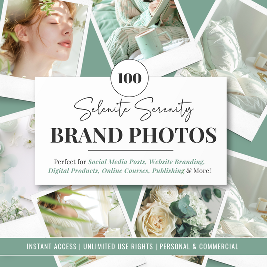 Selenite Serenity | Brand Photos | Stock Images | Social Media Graphics | Royalty Free