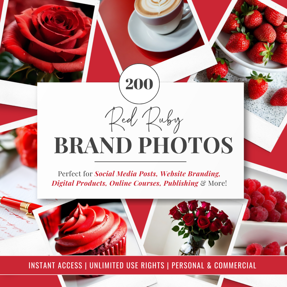 Red Ruby | Brand Photos | Stock Images | Social Media Graphics | 100% Royalty Free