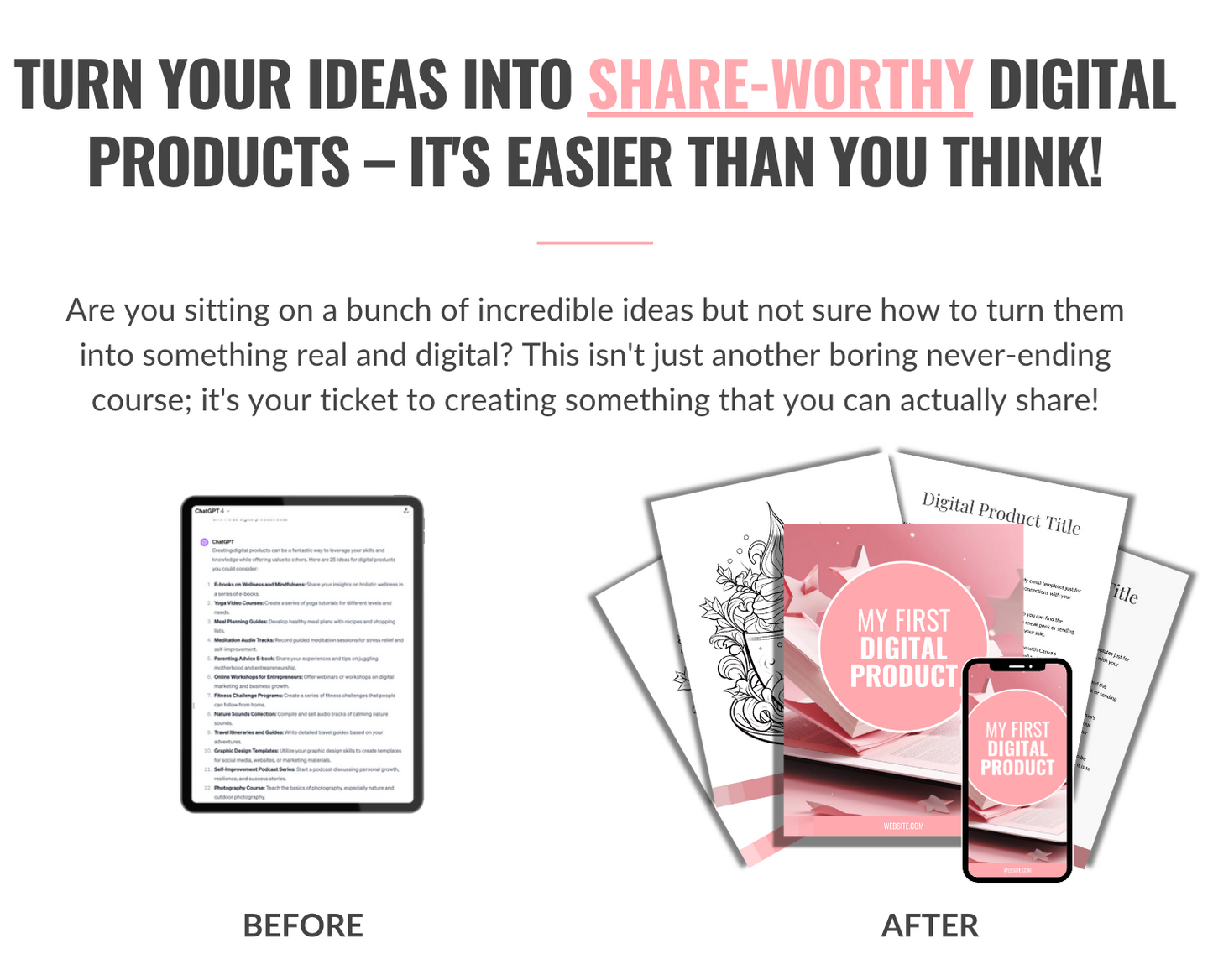 MASTERCLASS: How to Create Digital Products You Can Sell! (+ Bonus Templates)