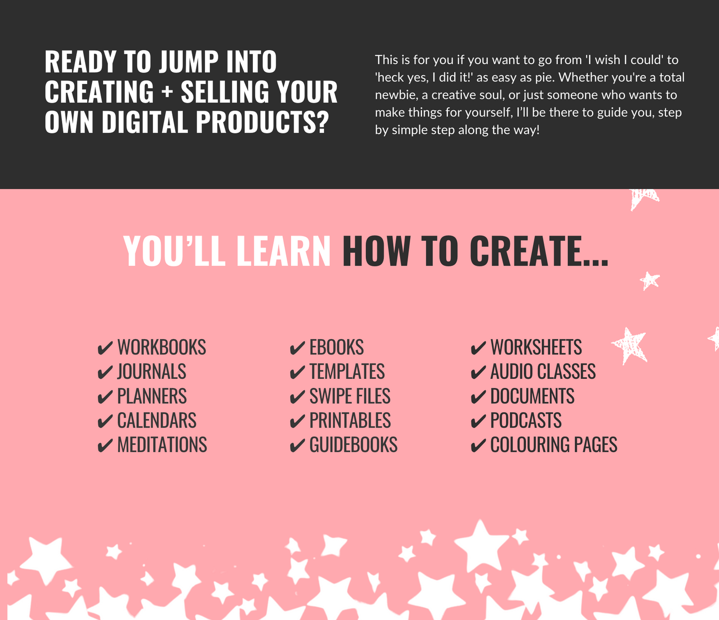 MASTERCLASS: How to Create Digital Products You Can Sell! (+ Bonus Templates)