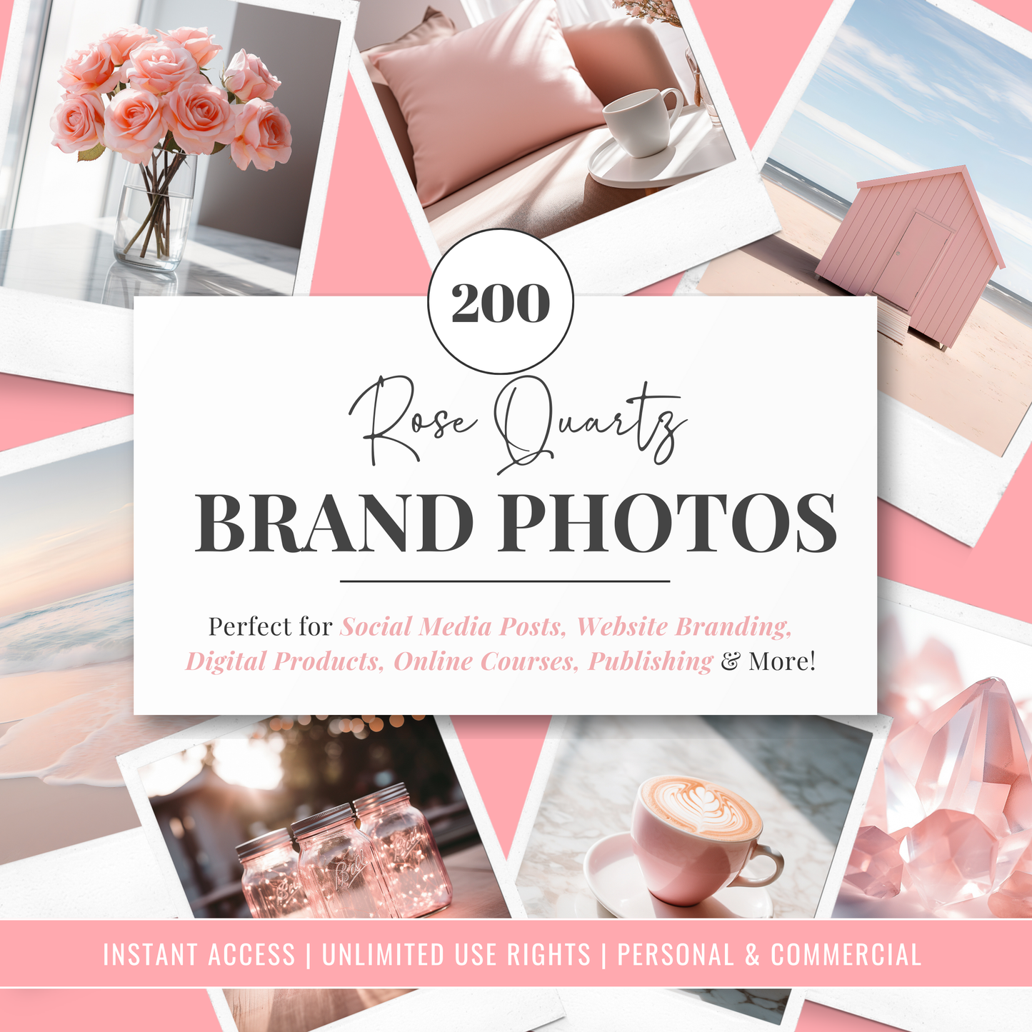 Rose Quartz | Brand Photos | Stock Images | Social Media Graphics | Royalty Free